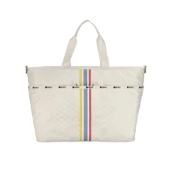 LeSportsac AEC Striped Large Zip Tote Totes